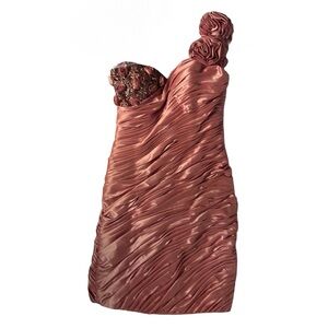 🆕 TONY BOWLS🔥 SHORTS ONE SHOULDER RUCHED BEADED COCKTAIL DRESS🔥